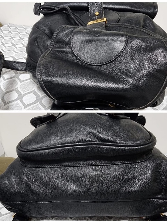 Authentic Gucci Vintage Leather Backpack Black main image 9